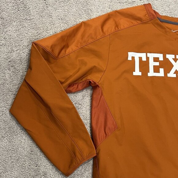 Nike Dri Fit XL Mens TEXAS Jacket Windbreaker Polyester V-Neck Longhorn READ - Picture 3 of 10